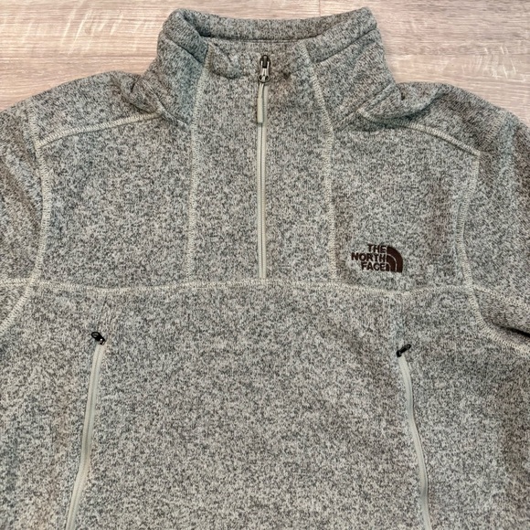 The North Face Sweater-Knit Fleece 1/4 Zip Pullover Size XL Gray Gordon Lyons - Picture 2 of 8